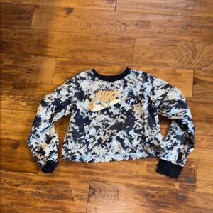 Nike Tie-Dye Sweatshirt - Black and Gold